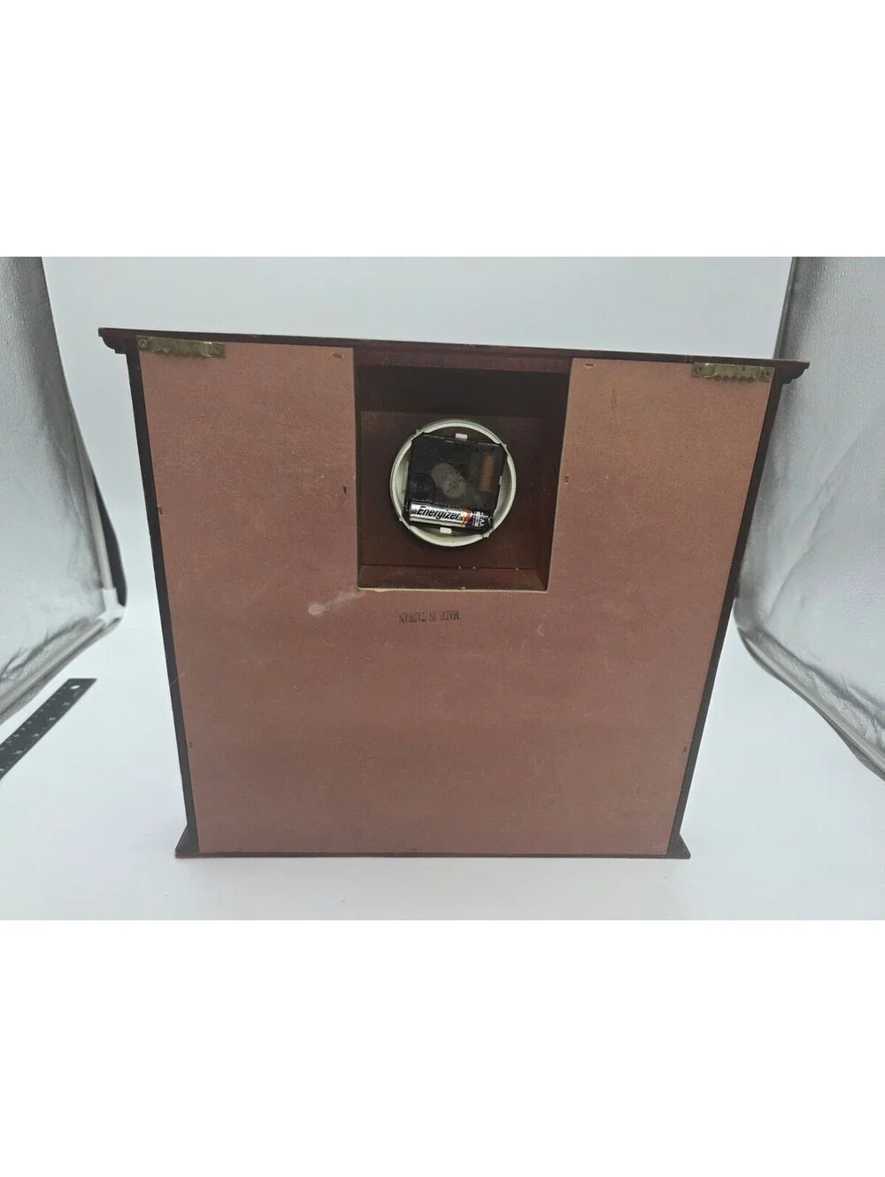 Vintage Wooden Wall Clock with Multi-Shelf Display